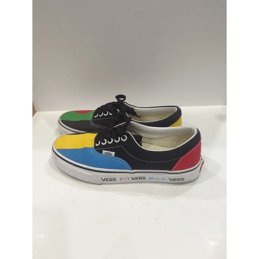 Vans Mens 7 Women's 8.5 Shoes Era (Vans Spirit)Multi/Tr Wht 72135